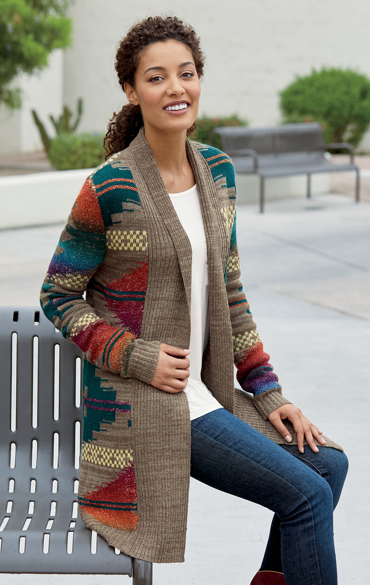 southwest style cardigan