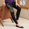 Peacock Embellished Legging, , large