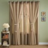 Norah Double Layer Window Panel, Taupe, large