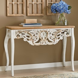 Aspen Carved Console Table, , large
