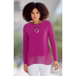 Sheer Bliss Top, Raspberry, large