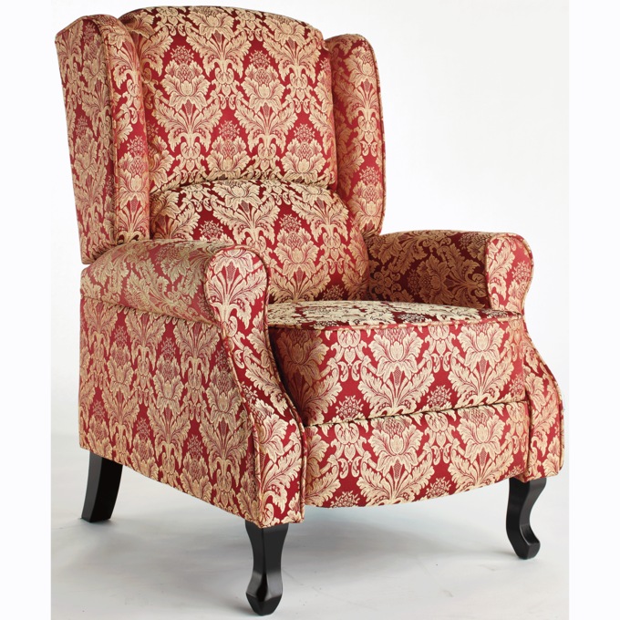 Microfiber Wingback Recliner, , large