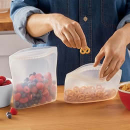 Set of 2 Progressive Reusable Silicone Bag Set, , large