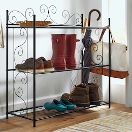 Lenni Scroll Shoe Rack, , large