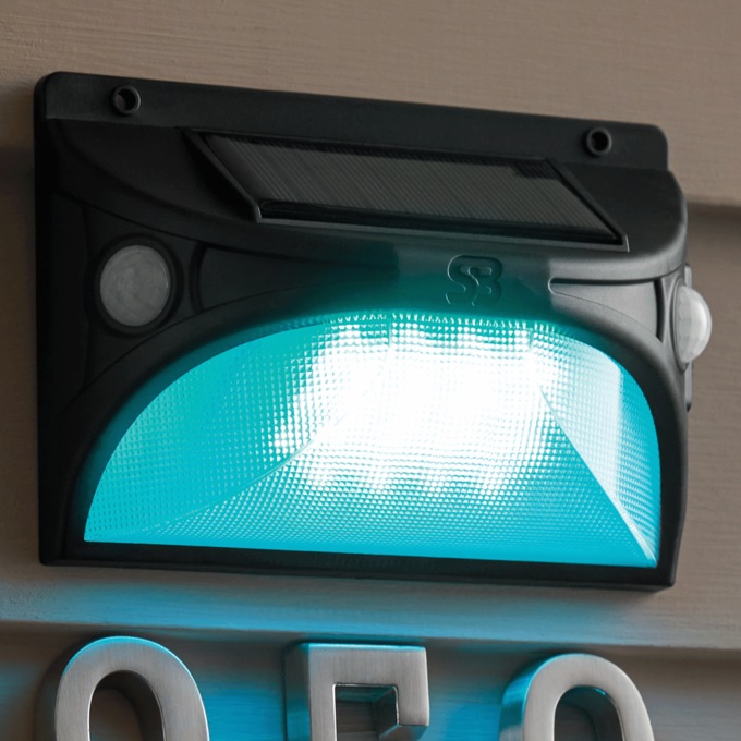 Solar Motion-Activated Wall-Mount Light, , large