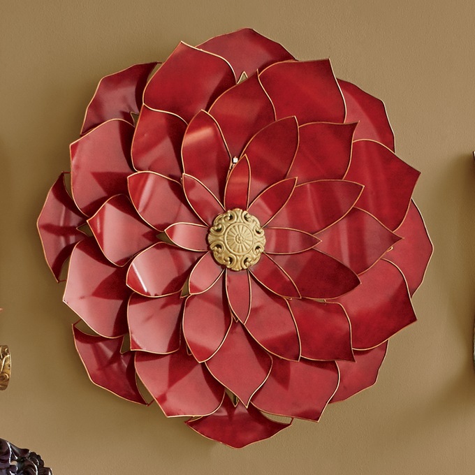 Regal Red Wall Flower Seventh Avenue