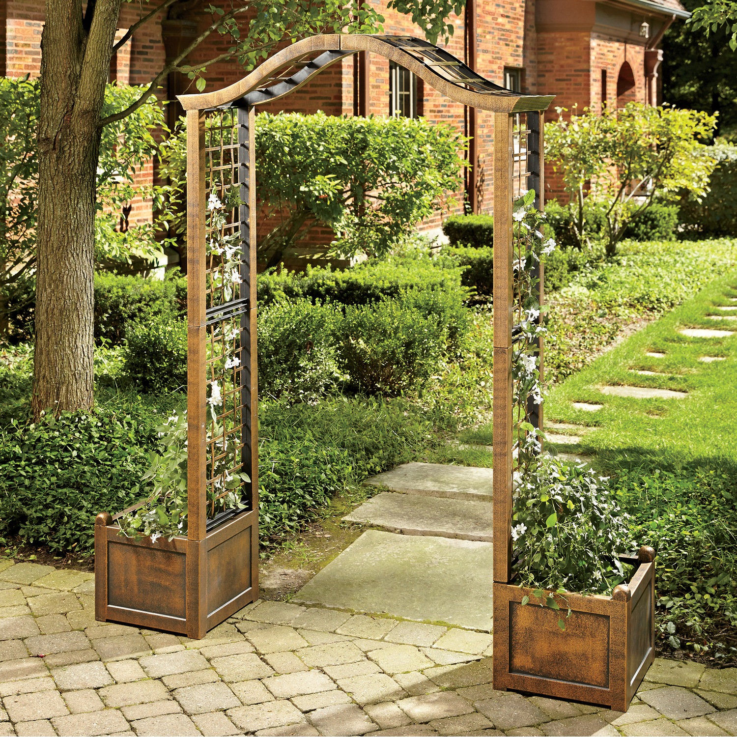 Garden Arch with Planters Seventh Avenue