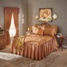 Faux-Suede Skirted Bedspread Set and Window Treatments, , large