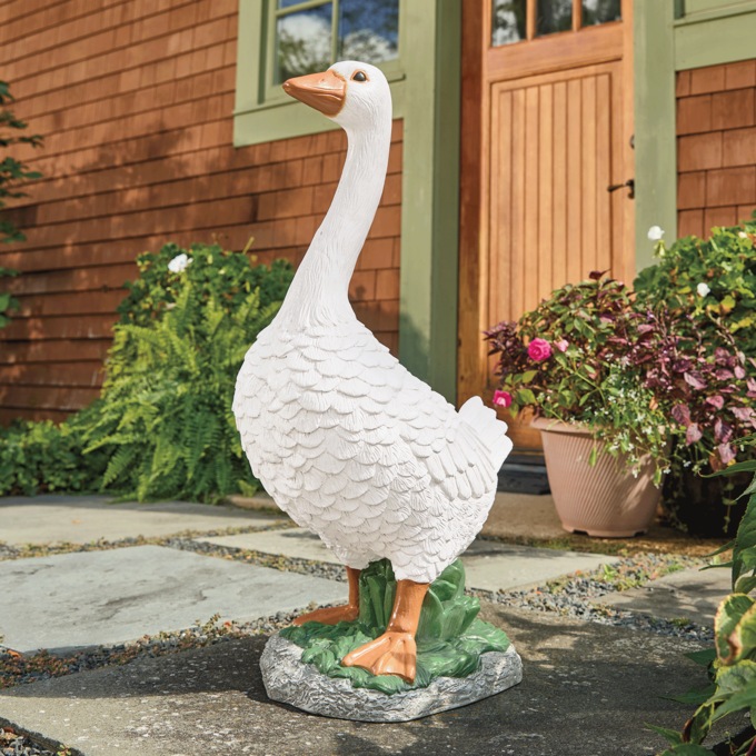 Cement Porch Goose, , large
