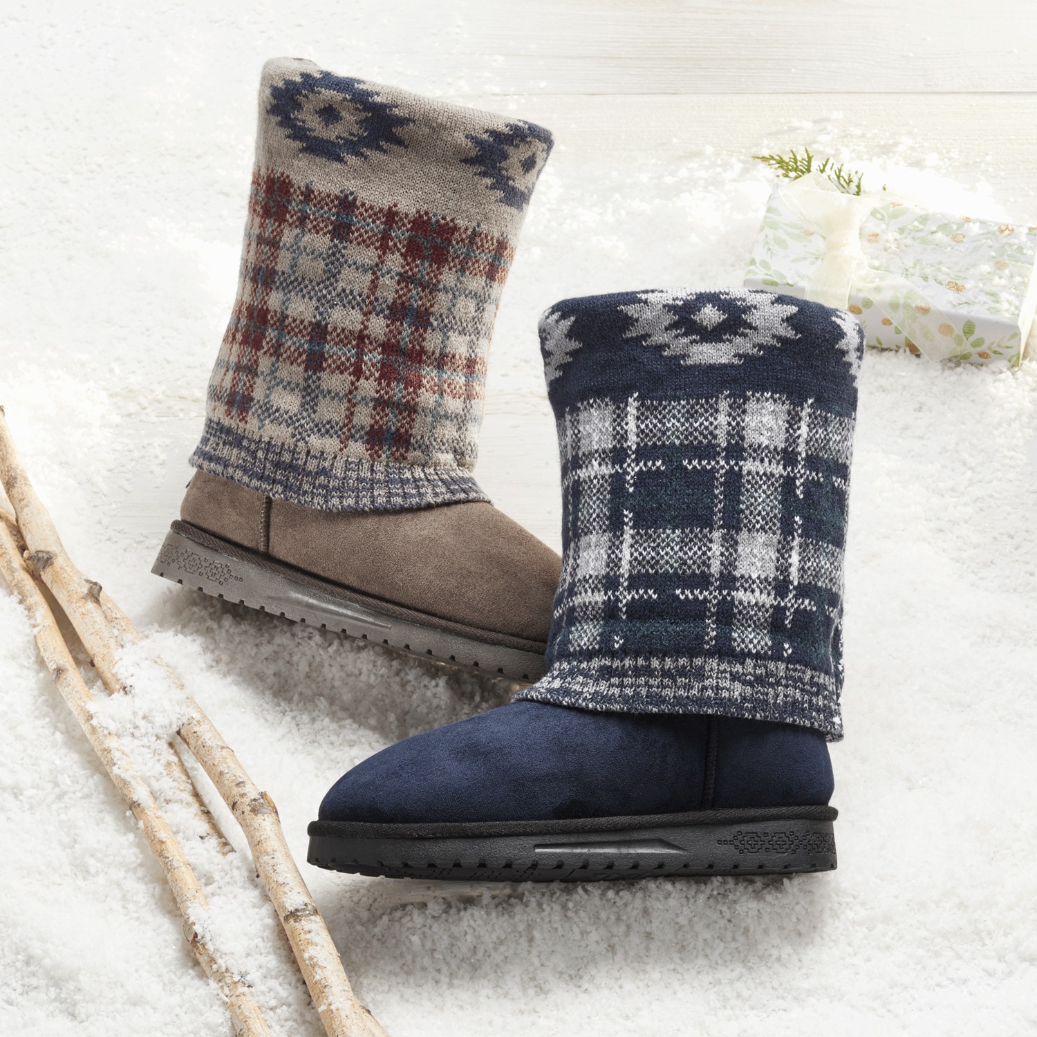MUK LUKS Cheryl Sweater Boot with Faux-Fur Lining | Seventh Avenue