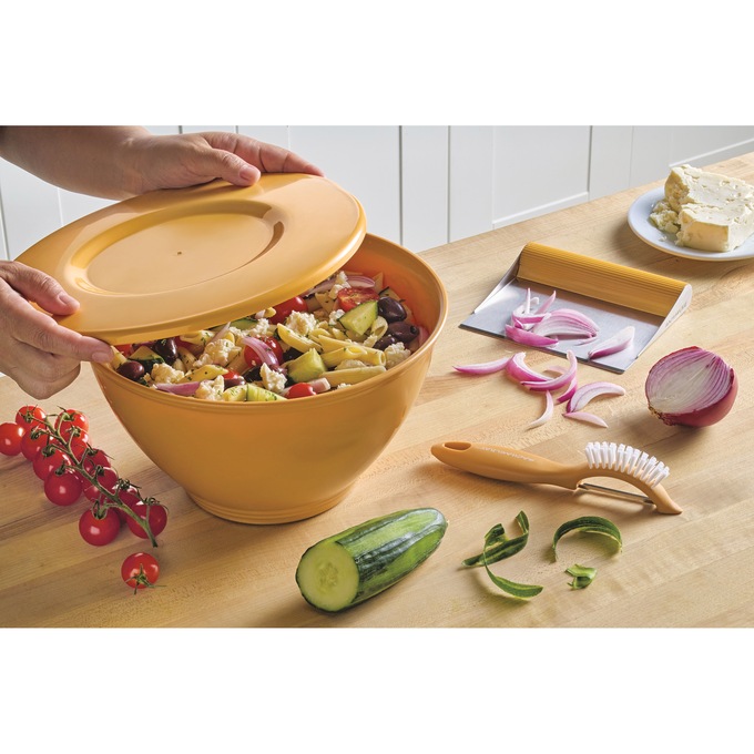 Rachael Ray Garbage Bowl Prep Set, Turmeric, large