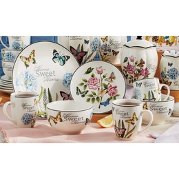 16-Piece Sweet Home Butterfly Dinnerware Set, , large