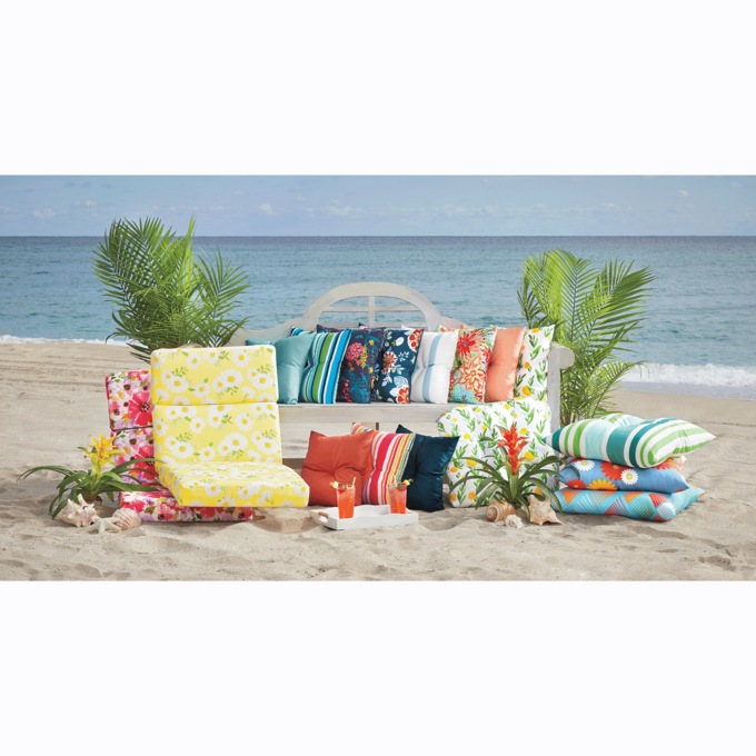 Highback Chair Cushion, Lemon Drop, large