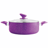 Chef Tested 11-Piece Granite Ceramic Nonstick Cookware Set, Purple, large