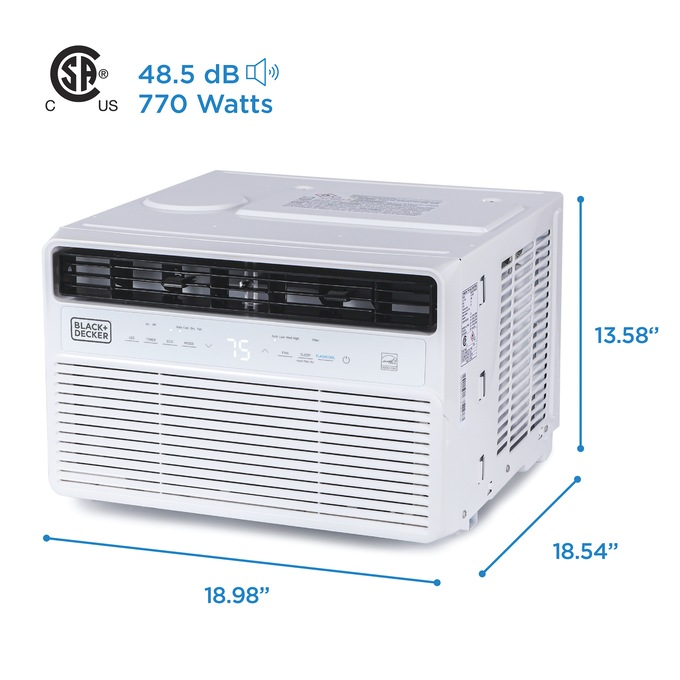 BLACK+DECKER 8000 BTU Window Air Conditioner with Inverter Technology, , large