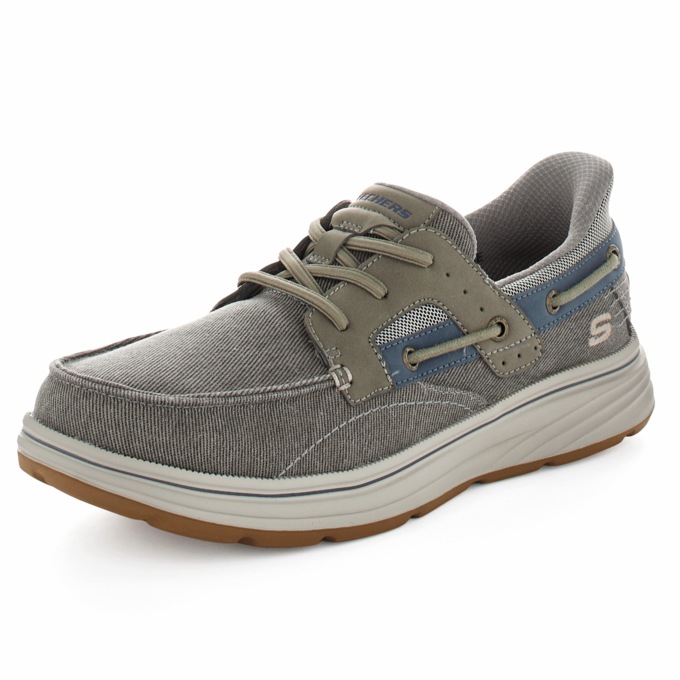 Skechers Men's Troutt Davey Lace-Up, Gray, large