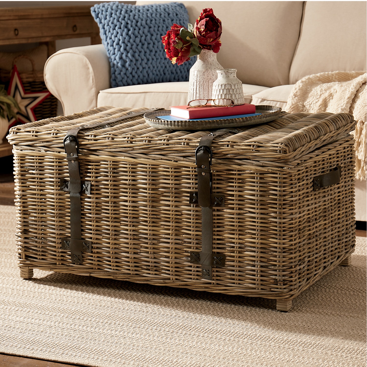 Rattan Coffee Table Seventh Avenue