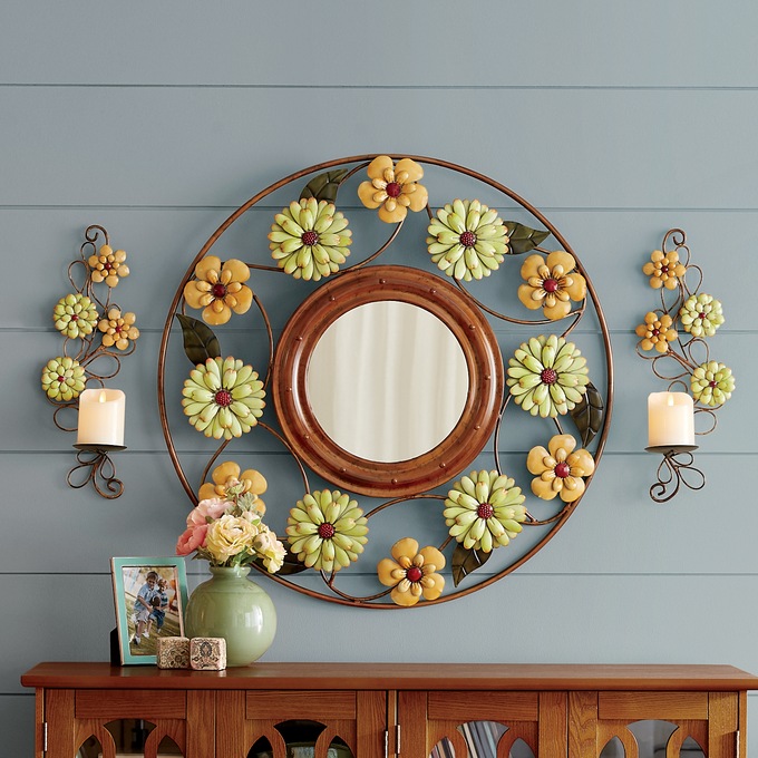 Ashland Mirror and Set of Sconces, , large