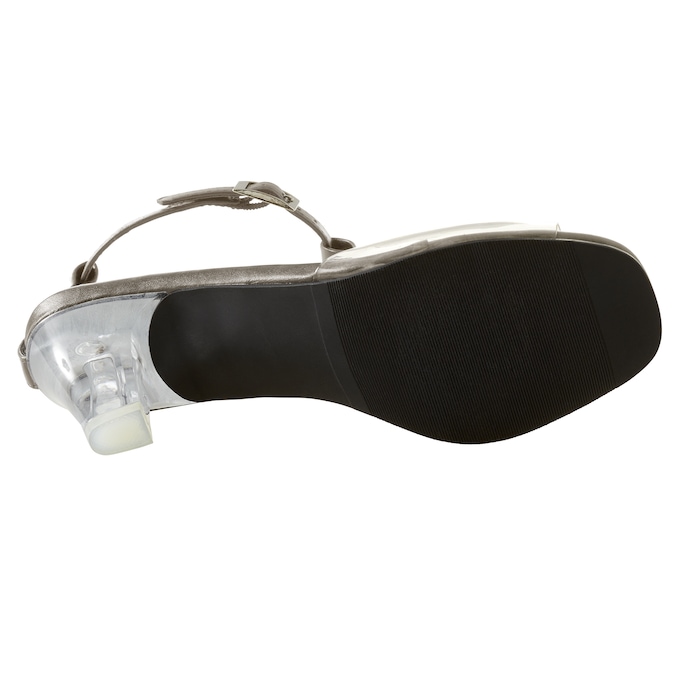 The Marnie Sandal with Rhinestone Strap and 2.5” Clear Acrylic Heel, , large