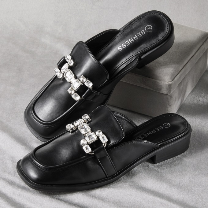 Aquene Rhinestone Mule for Women with Memory Foam , , large