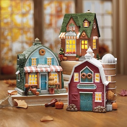 Harvest Town LED-Lit Hand-Painted Resin Buildings, , large