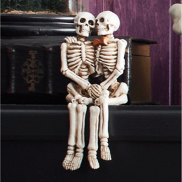 Sitting Skeleton Couple, , large