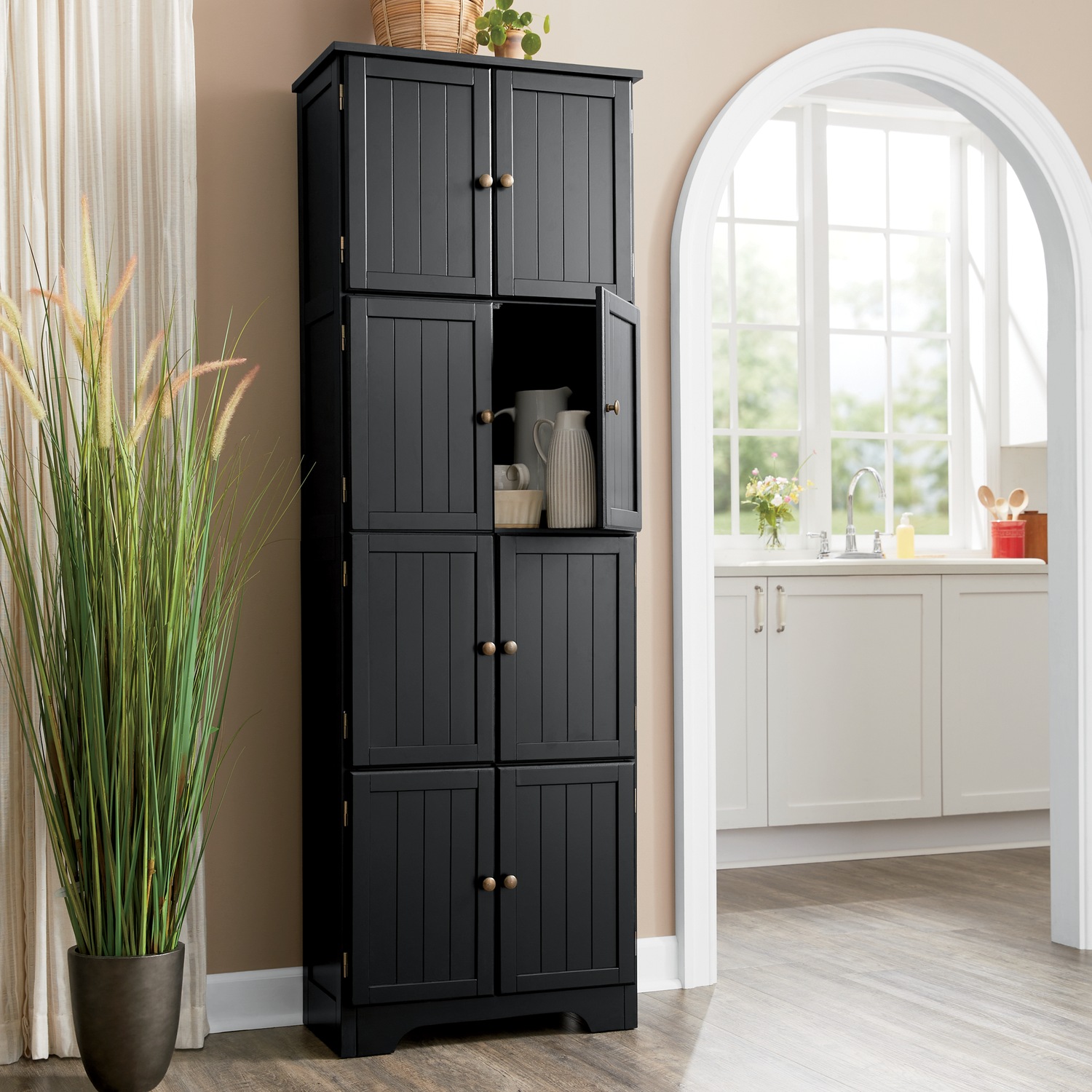 Westwick Tall Wooden Cabinet with 8 Doors | Seventh Avenue
