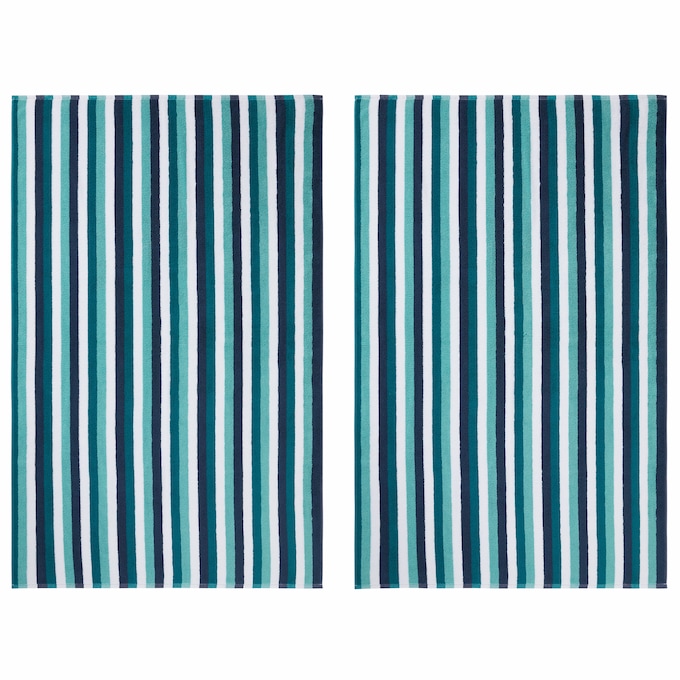 Set of 2 Serene Cotton Terry Bath Sheets, , large