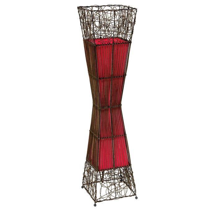 Zain Lighted Rattan Floor Lamp | Seventh Avenue