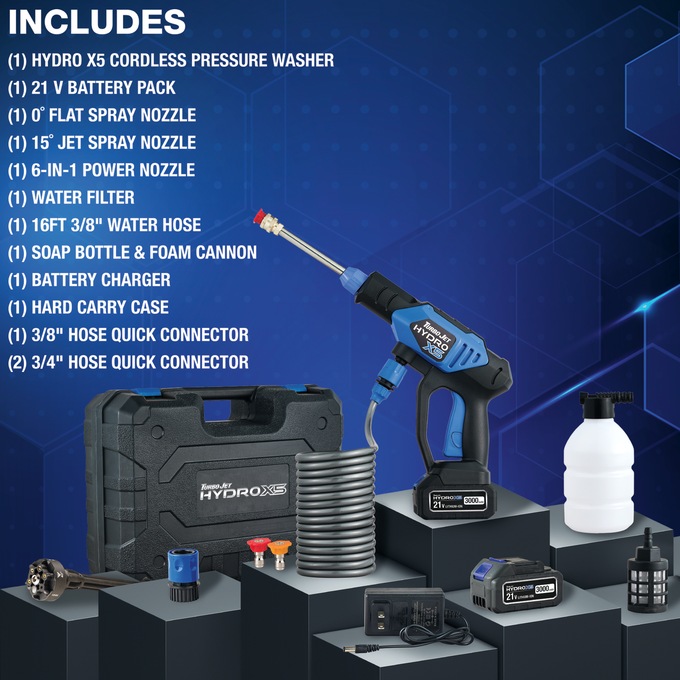 Turbo Jet Hydro X5 Cordless Pressure Washer | Seventh Avenue