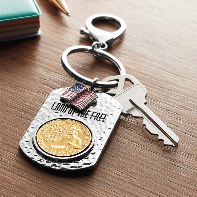 Bicentennial Quarter Keychain, , large