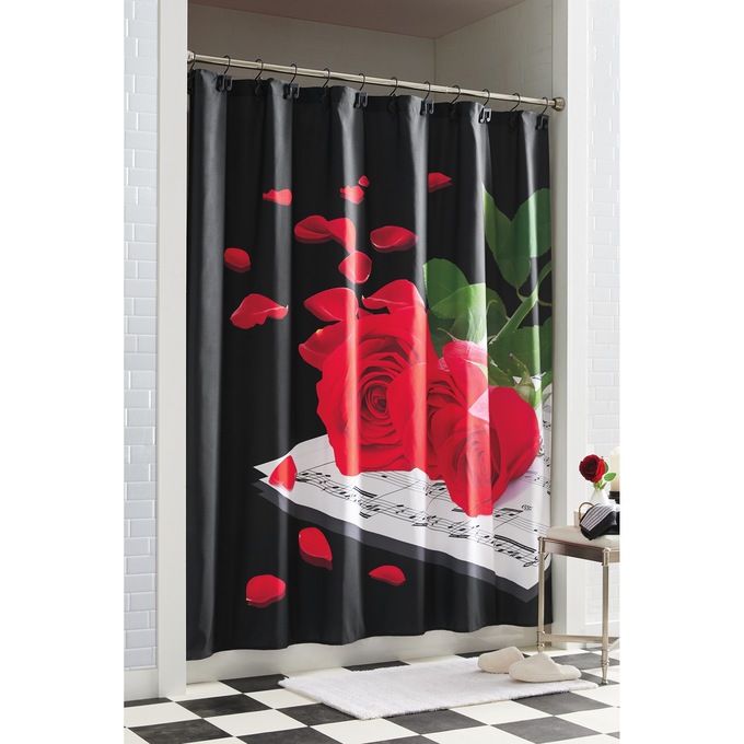 Melody Rose Shower Curtain, , large