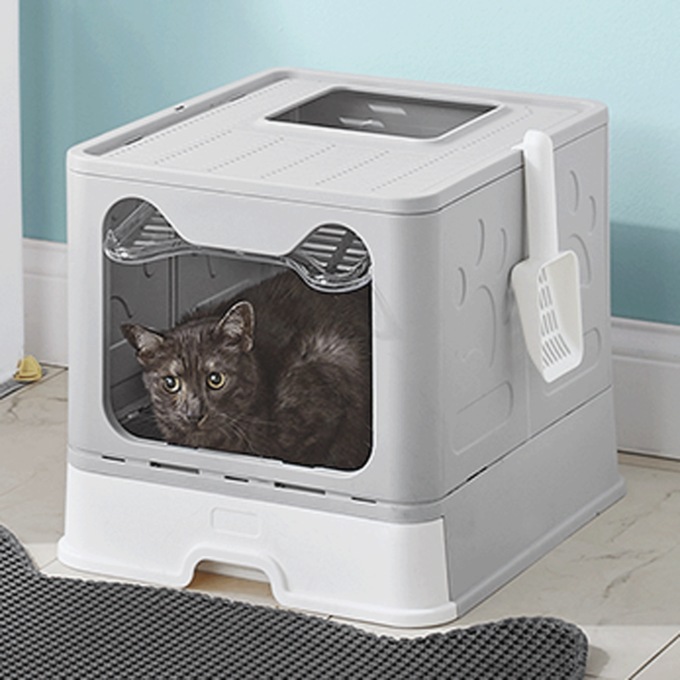 One-Way Litter Bin with Scoop, , large