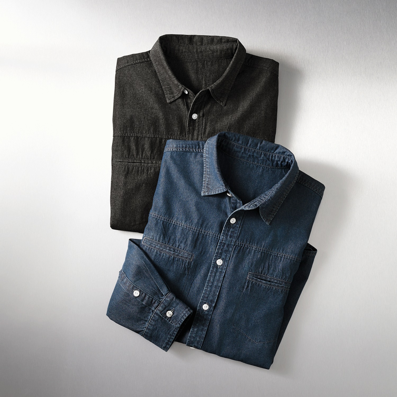2-Pack Denim Shirts | Seventh Avenue