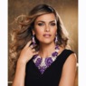 Crystal Marquise Necklace and Earring Set, Purple, large