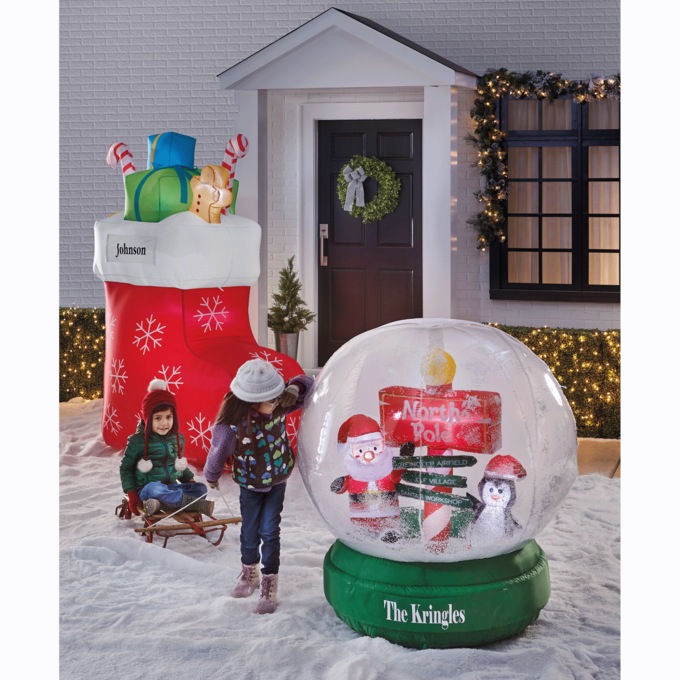 North Pole Snowglobe Inflatable, , large