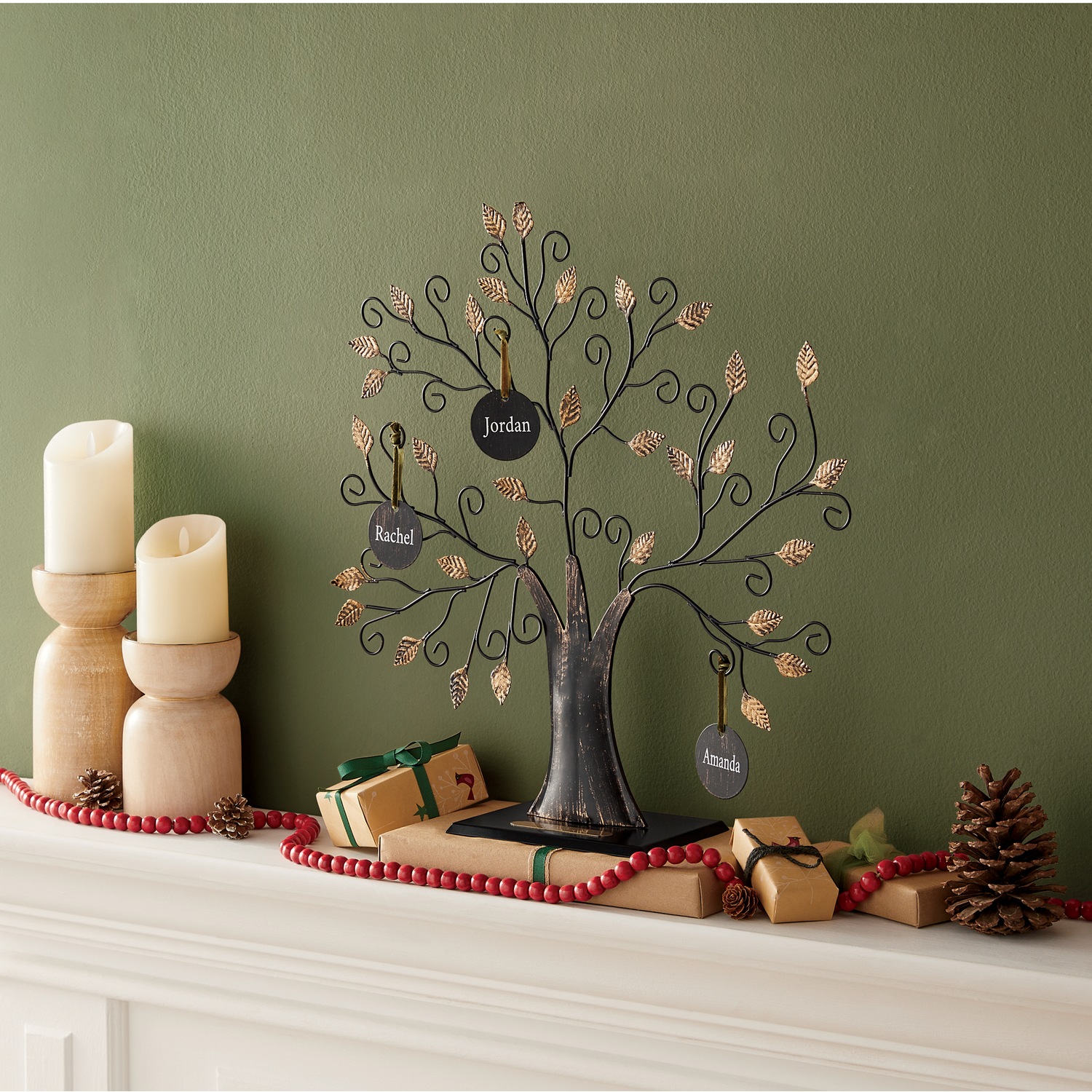 Set of 3 Personalized Family Tree Sculpture Tags Seventh Avenue