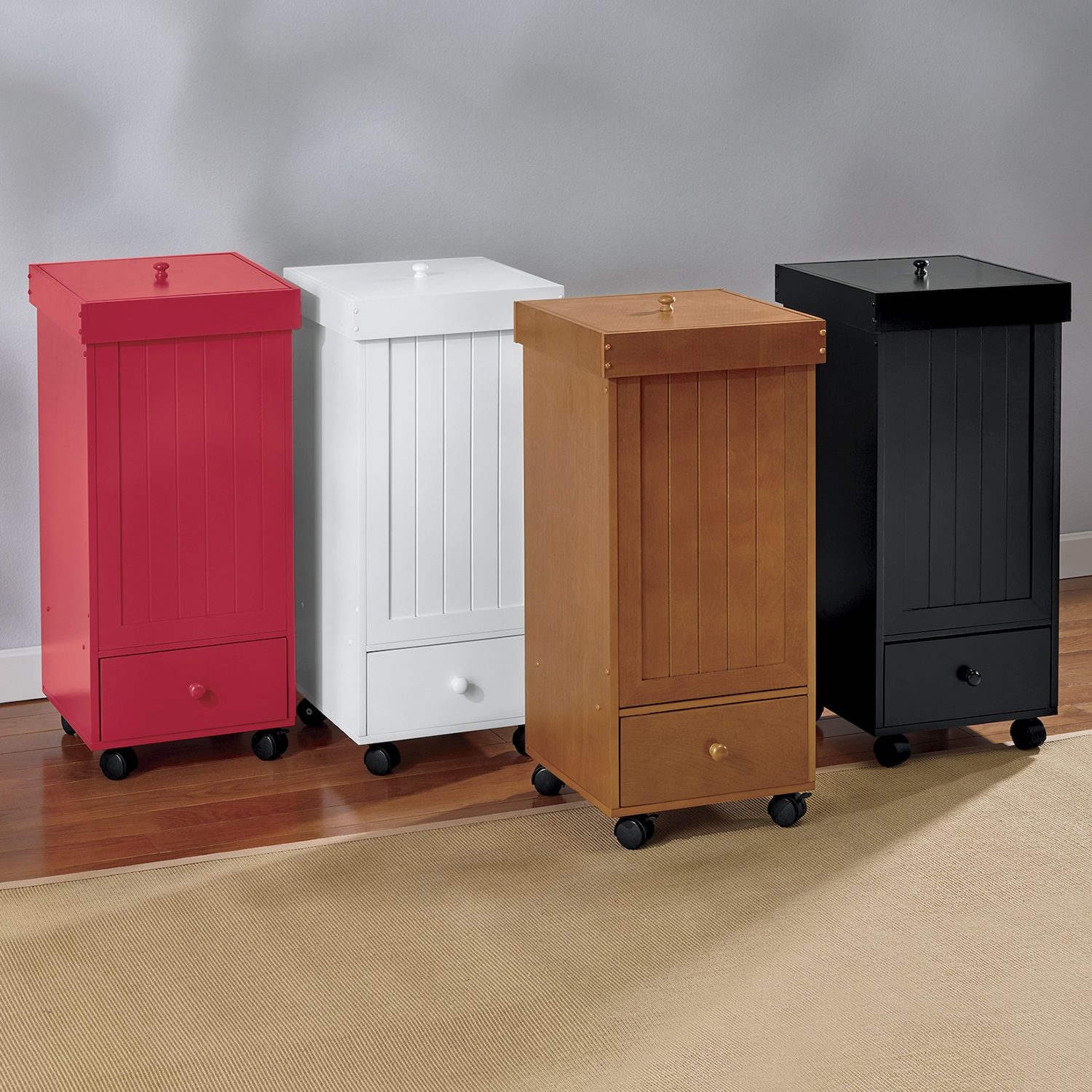 Narrow rolling kitchen cart