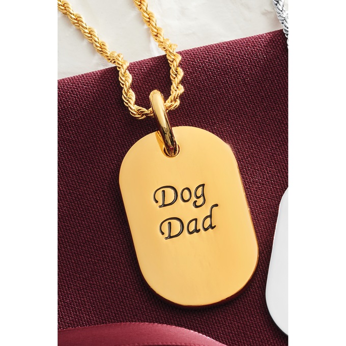 Personalized Name Pet Dad Tag Pendant, , large