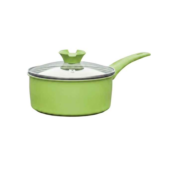 7-Piece Colorful Carbon Steel Nonstick Cookware Set, Lime Fizz, large