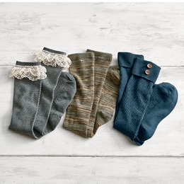 Women&#39;s Bell Blue Boot Socks 3-Pack, , large