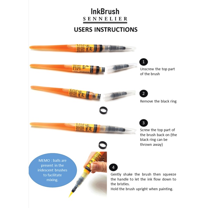Sennelier Ink 6-Color Trendy Brush Pen Set, , large
