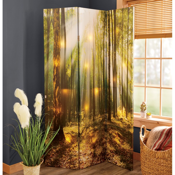 Reversible Lit Nature Room Screen, , large