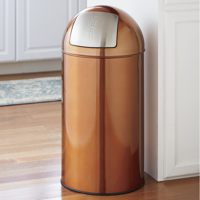 13-Gallon Stainless Steel Trash Can, , large