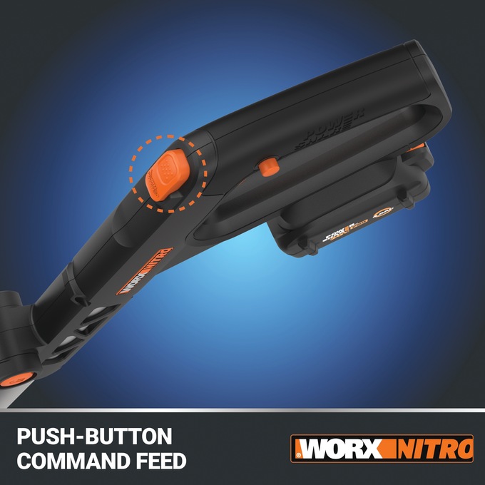 Worx Nitro 20V Brushless 13-Inch Cordless String Trimmer, , large