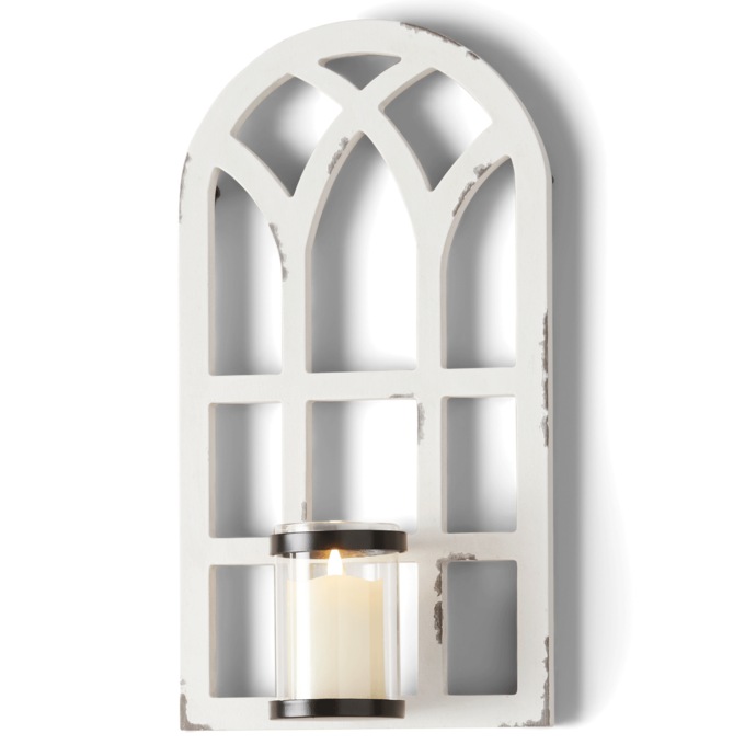 Set of 2 Weathered Arch Wall Sconces, , large