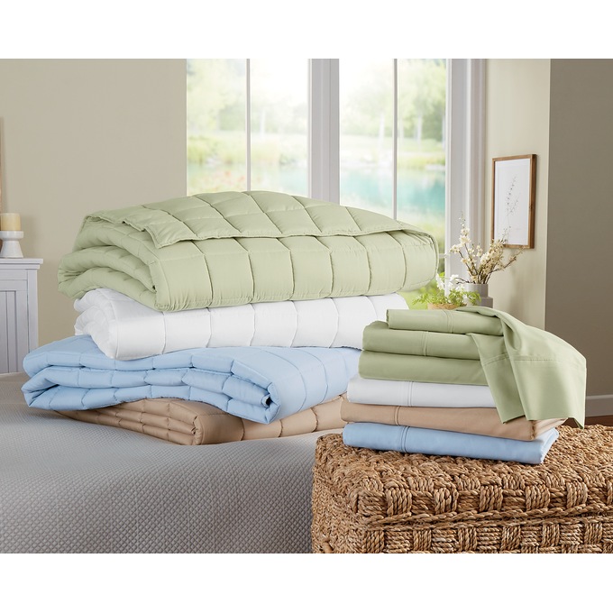 Coolmax Cooling Blanket and Microfiber Sheet Set, , large