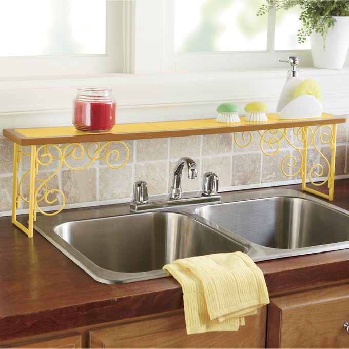 Colorblock Over-The-Sink Shelf, , large