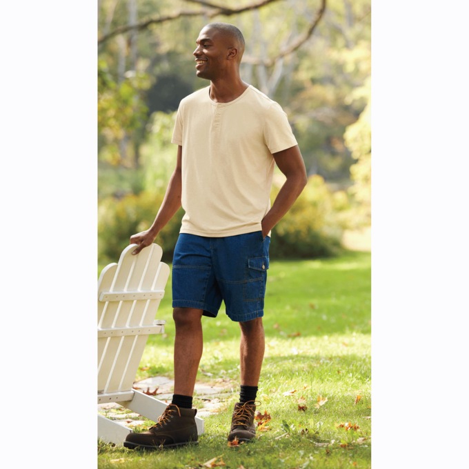Outdoor Short-Sleeve Henley, , large