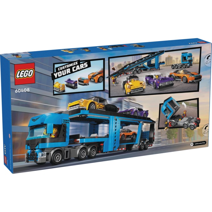 LEGO Car Transporter Truck with 3 Sports Cars, , large
